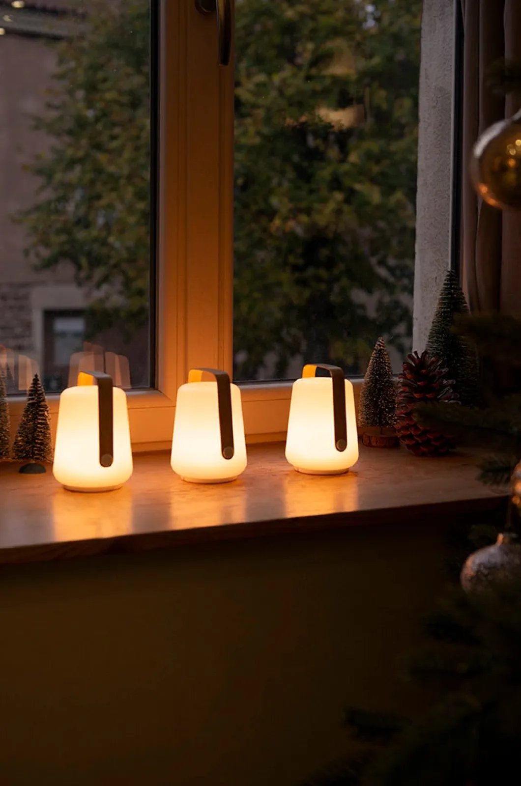 LOT DE 3 LAMPES H.12 CM