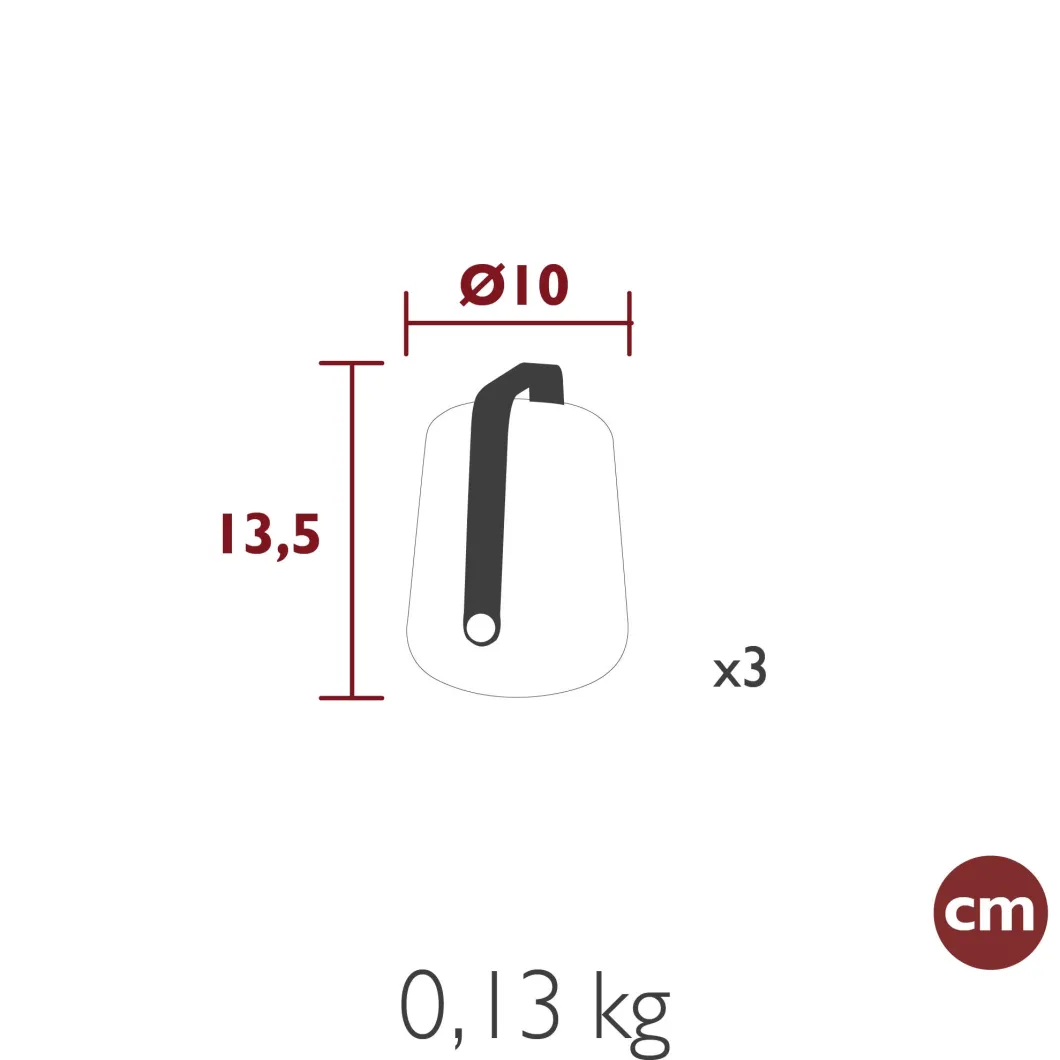 LOT DE 3 LAMPES H.12 CM