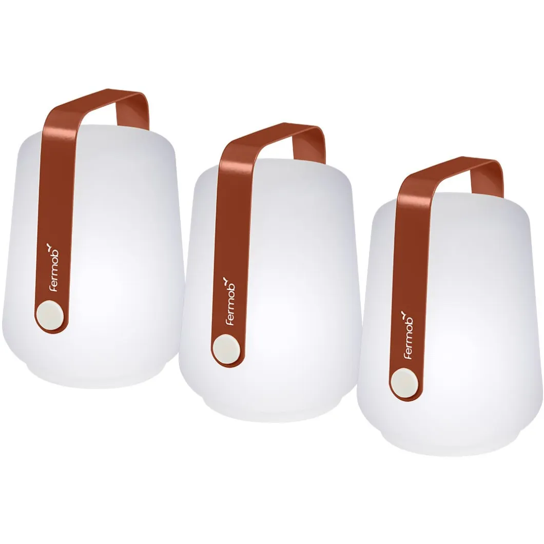 LOT DE 3 LAMPES H.12 CM