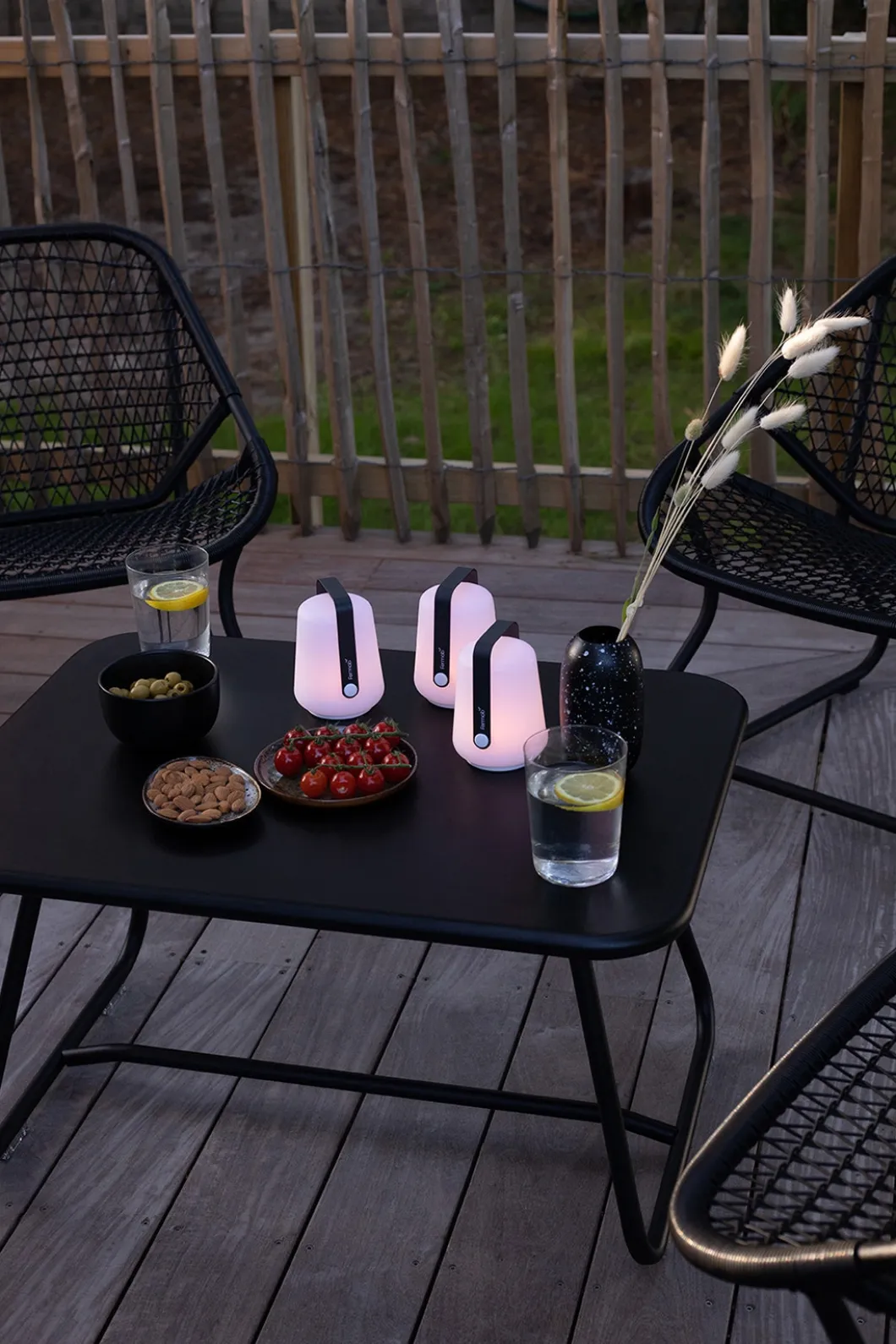 LOT DE 3 LAMPES H.12 CM