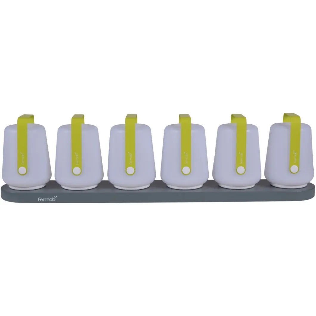 LOT DE 6 LAMPES H.12 CM AVEC PACK RECHARGE
