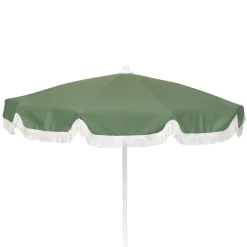 PARASOL Ø250 CM FINITION BAVOLET ET FRANGE BLANCHE