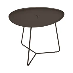 TABLE BASSE OVALE 55 X 44.5 CM, PLATEAU AMOVIBLE