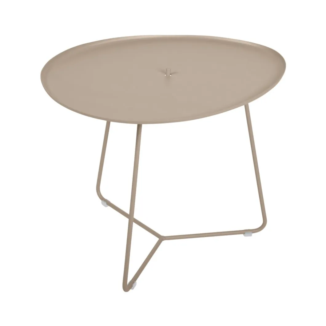 TABLE BASSE OVALE 55 X 44.5 CM, PLATEAU AMOVIBLE