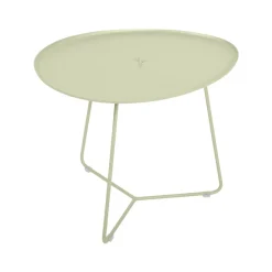 TABLE BASSE OVALE 55 X 44.5 CM, PLATEAU AMOVIBLE