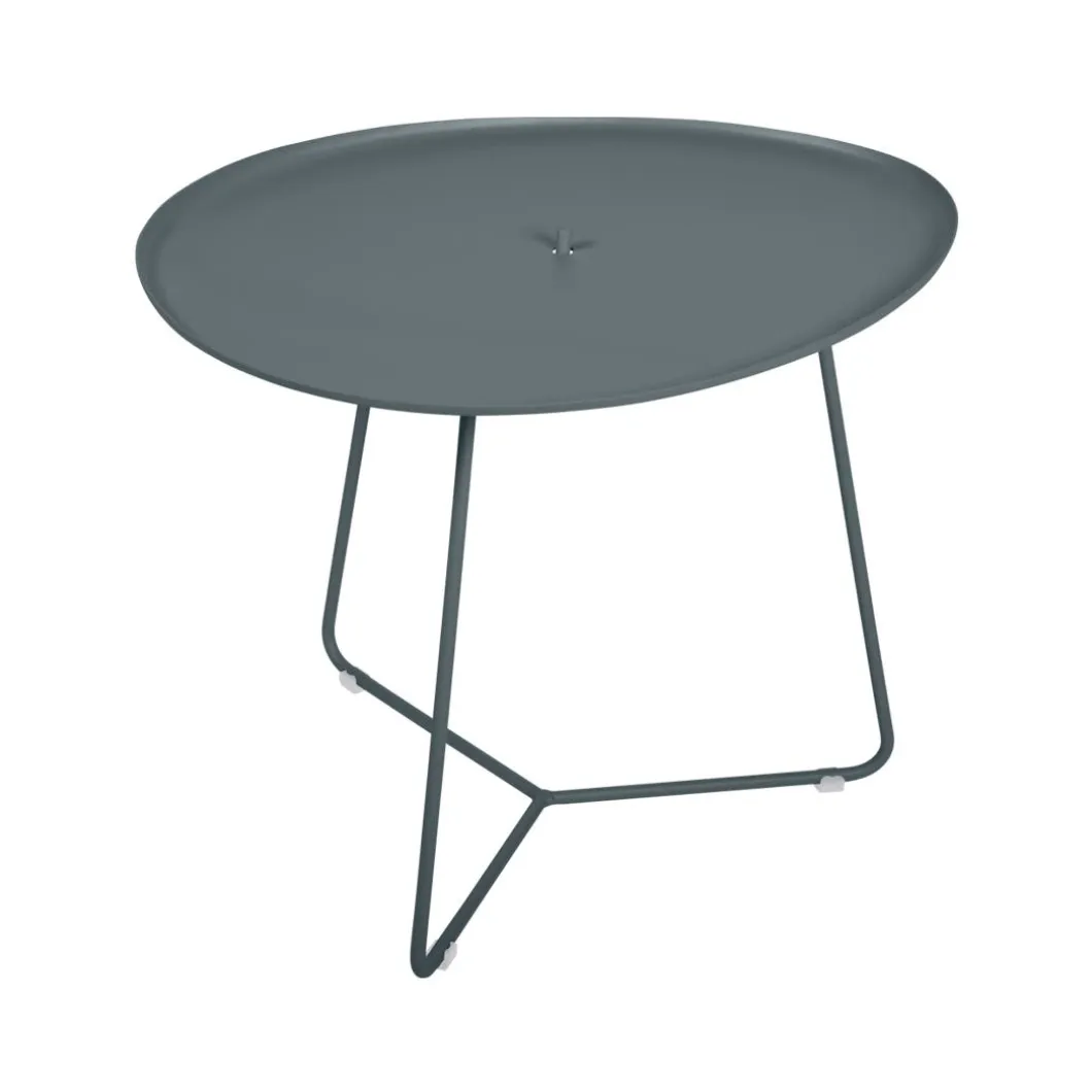TABLE BASSE OVALE 55 X 44.5 CM, PLATEAU AMOVIBLE