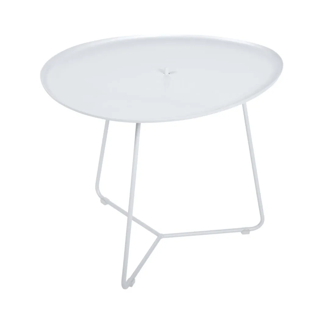 TABLE BASSE OVALE 55 X 44.5 CM, PLATEAU AMOVIBLE