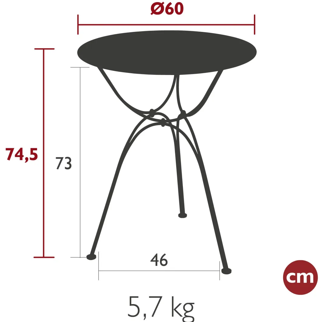 TABLE Ø 60 CM