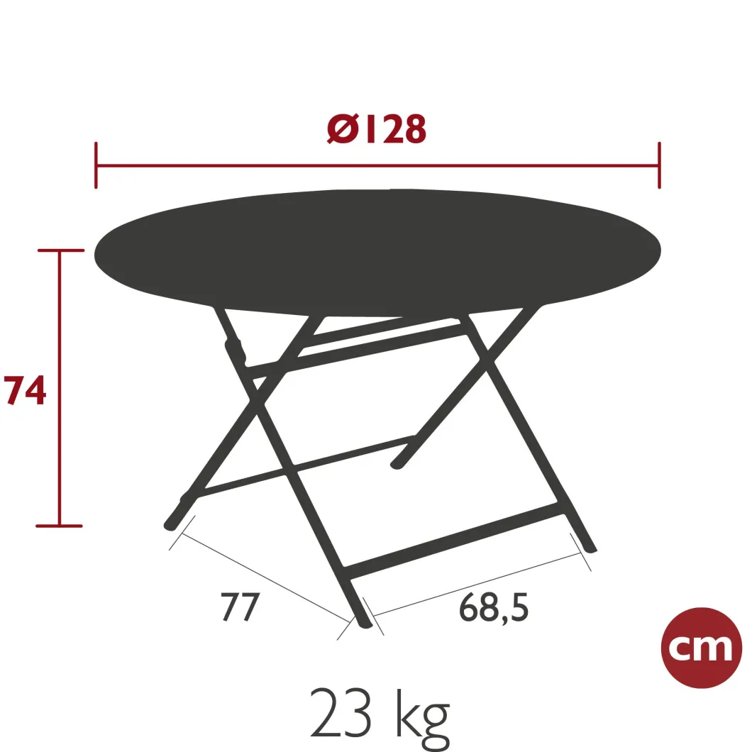TABLE Ø 128 CM