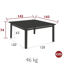 TABLE 143 X 143 CM